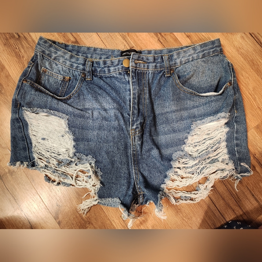 PLT jean shorts